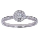 18ct White Gold 0.36ct Brilliant Cut Diamond Cluster Ring
