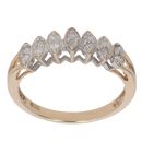9ct Yellow Gold 0.25ct Brilliant Cut Diamond Fancy Ring