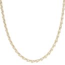 14ct Yellow Gold Patterned and Plain Fancy Chain 26"