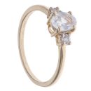 9ct Yellow Gold Cubic Zirconia Three Stone Ring
