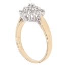 18ct Yellow Gold 0.25ct Brilliant Cut Diamond Cluster Ring