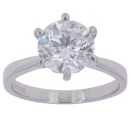 Platinum 2.50ct Brilliant Cut Lab Grown Diamond Solitaire Ring
