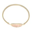 9ct Yellow and Rose Gold Hinged Clogau Bangle