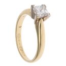 18ct Yellow Gold 0.50ct Princess Cut Diamond Solitaire Ring