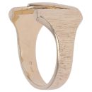 9ct Yellow Gold M Initial Patterned Ring
