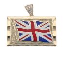 9ct Yellow Gold Union Jack Flag Pendant