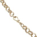 9ct Yellow Gold Patterned and Plain Belcher Chain 20"