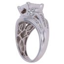18ct White Gold 2.00ct Princess And Brilliant Cut Diamond Cluster Ring