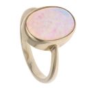 9ct Yellow Gold Created Opal Single Stone Ring