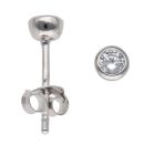 Silver Cubic Zirconia Stud Earrings By Icesia
