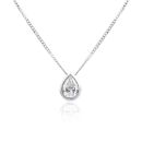 9ct White Gold 0.50ct Pear Lab Grown Diamond Slider Pendant