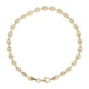 14ct Yellow Gold Button Bracelet 8.5"
