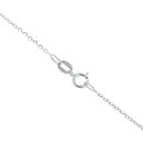 18ct White Gold Cubic Zirconia Created Sapphire Cluster Pendant And Chain 18"