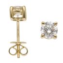 18ct Yellow Gold 0.80ct Brilliant Cut Diamond Stud Earrings
