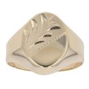 14ct Yellow Gold Patterned Signet Ring