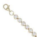9ct Yellow Gold Cubic Zirconia Tennis Bracelet 7.5"