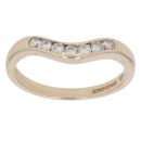 9ct Yellow Gold 0.24ct Brilliant Cut Diamond Wishbone Ring