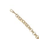 9ct Yellow Gold Patterned and Plain Belcher Bracelet 7"