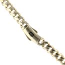 14ct Yellow Gold Monaco Curb Classic Plain Lock Chain 18"