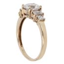 9ct Yellow Gold Cubic Zirconia Five Stone Fancy Ring