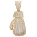 9ct Yellow Gold Cubic Zirconia Boxing Glove Pendant