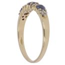 18ct Yellow Gold 0.15ct Diamond and Sapphire Fancy Ring