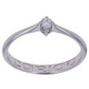 9ct White Gold 0.10ct Diamond Solitaire Clogau Ring