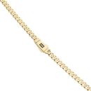 14ct Yellow Gold Monaco Curb Classic Plain Lock Chain 20"