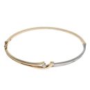 9ct Yellow And White Gold 0.15ct Diamond Bangle