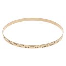 9ct Yellow Gold Patterned Solid Bangle