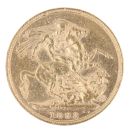 1893 Victoria Old Head UK Full Sovereign Coin