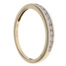18ct Yellow Gold 0.25ct Brilliant Cut Diamond Half Eternity Ring