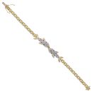 18ct Yellow Gold 0.05ct Diamond and Multi Gemstone Bracelet 6.5"