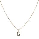 9ct Yellow Gold Initial 'G' Pendant And Chain 20"
