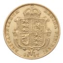 1887 Victoria Jubilee Head UK Half Sovereign Coin