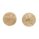 Gold Plated Silver Frosted Stud Earrings