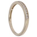 9ct Yellow Gold 0.10ct Brilliant Cut Diamond Half Eternity Ring