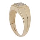 9ct Yellow Gold 0.10ct Brilliant Cut Diamond Cluster Ring
