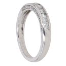 9ct White Gold 0.50ct Brilliant Cut Diamond Half Eternity Ring