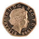 1998 Elizabeth II 50p 25 Years UK European Union Coin