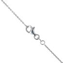 14ct White Gold 0.35ct Brilliant Cut Diamond Cluster Pendant and Chain 16"