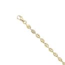 14ct Yellow Gold Button Bracelet 8.5"