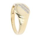 9ct Yellow Gold 0.05ct Diamond Signet Ring