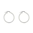 Silver Wide Hoop Earrings By Icesia
