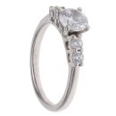 14ct White Gold Cubic Zirconia Five Stone Ring