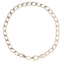 9ct Yellow Gold Oval Curb Bracelet 7.5"