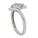 9ct White Gold 0.20ct Brilliant Cut Diamond Cluster Twist Ring