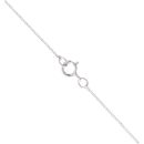 9ct White Gold 0.01ct Diamond Bar Pendant and Chain 18"