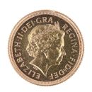 2001 Elizabeth II Fourth Portrait UK Half Sovereign Coin