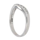 9ct White Gold 0.25ct Brilliant Cut Diamond Wishbone Ring